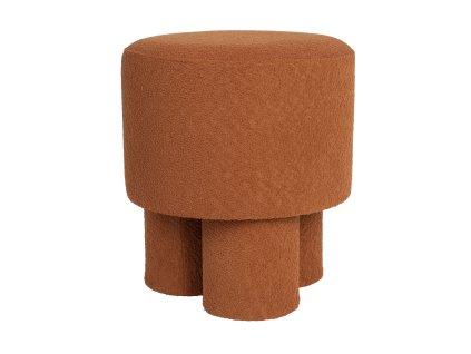 Stolička MARCOS WLL Ø40 cm, bouclé hnědé