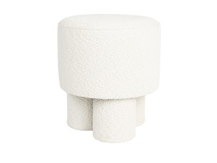Stolička MARCOS WLL  Ø40 cm, bouclé bílé