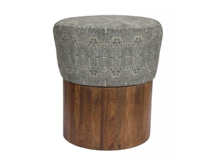 2338 6 stolicka fragment dutchbone vyska 45 cm polyester a mangove drevo hneda