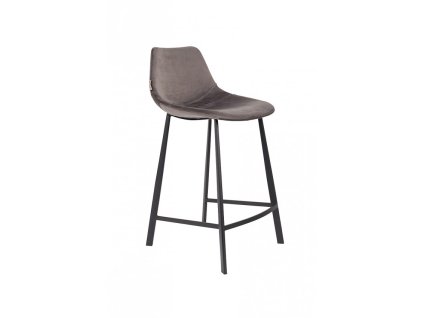 2557 10 barova zidle franky stool velvet grey