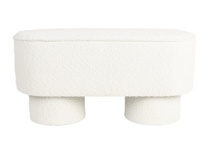 Lavice MARCOS WLL 93x35 cm, bouclé bílé