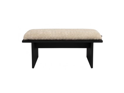 2923 8 lavice shiho dutchbone 85x35 cm drevo a boucle potah cernohneda