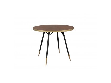 3391 9 jidelni stul kulaty denise zuiver 91 cm hnedy