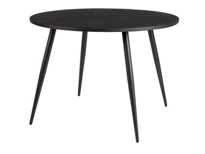 Jídelní stůl kulatý MO WLL Ø110 cm, černý teak