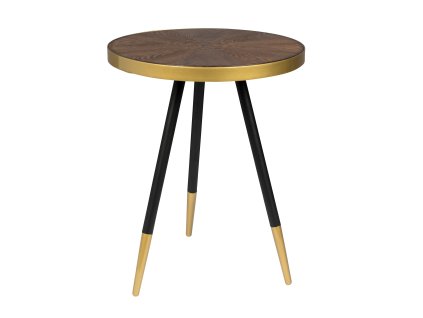 Odkládací stolek kulatý DENISE WLL Ø44 cm,hnědý