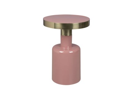 4156 7 odkladaci smaltovany stolek glam zuiver ruzovy