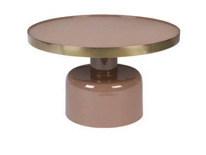 Konferenční smaltovaný stolek GLAM ZUIVER 60 cm, růžový