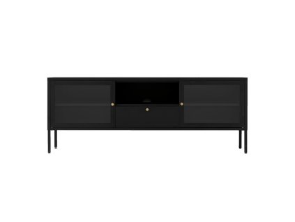 4972 1 komoda tv dalby 160x35 cm kov a sklo cela cerna