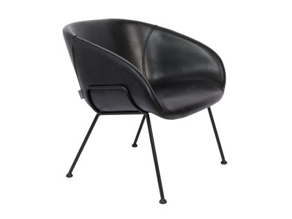 Lounge křeslo ZUIVER FESTON, černé