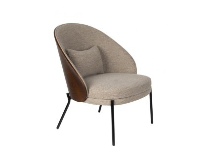 5236 16 kreslo rodin dutchbone polyester bezovy