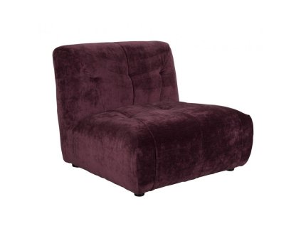 5509 11 pohovka giada dutchbone 92 cm jednosedak samet fialova