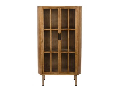 244 7 vitrina drevena prosklena yaz wll 140 cm hneda