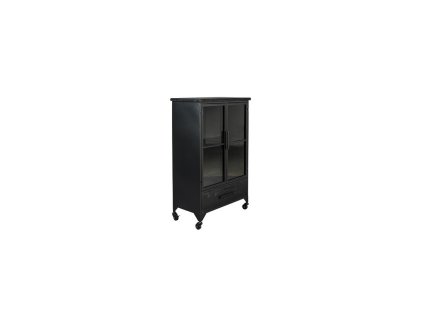 6700 6 vitrina ferre zuiver 105x65 cm drevo a kov cerna