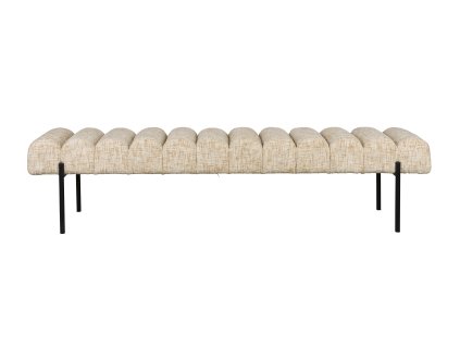 Lavice JETHRO WLL 180x41,5 cm, polyester a kov, béžová