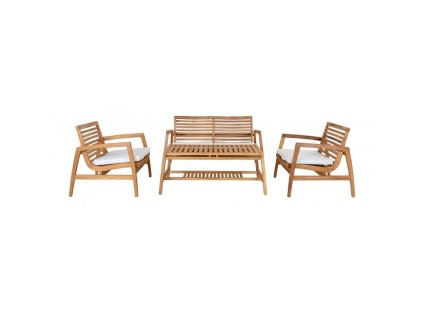 9094 7 zahradni set santander stolek dve kresla a lavice teak