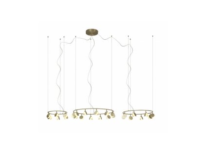 9265 5 zavesne svitidlo shell mantra 7355 3 kruhy led zlata barva