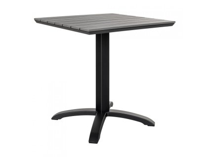 9304 5 zahradni konferencni stolek chicago house nordic 70x70 cm plast a hlinik cernosedy