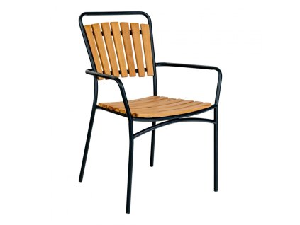 9562 6 zahradni zidle cleveland house nordic s podruckami teak drevo a kov