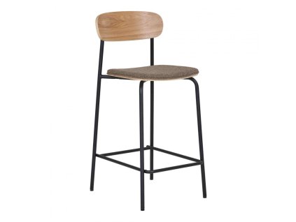 592 6 barova zidle estepona drevene operadlo sedak polyester kovova podnoz cerna