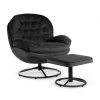 11266 5 kreslo otocne lima atr s podnozkou calounene cerne