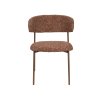 Jídelní židle CLAES WLL, kovová, potah hnědý