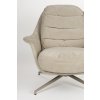 Křeslo otočné PHILLY Zuiver, látkové, béžové
