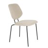 Jídelní židle ZELO WLL, kovová, bez područek, béžový látkový potah