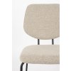 Jídelní židle ZELO WLL, kovová, bez područek, béžový látkový potah