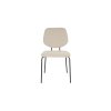 Jídelní židle ZELO WLL, kovová, bez područek, béžový látkový potah