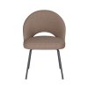 Jídelní židle MICK WLL, kovová, taupe látkový potah