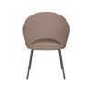 Jídelní židle MICK WLL, kovová, taupe látkový potah