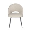 Jídelní židle MICK WLL, kovová, béžový látkový potah