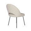 Jídelní židle MICK WLL, kovová, béžový látkový potah