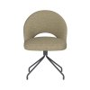 Jídelní otočná židle MICK WLL, kovové nohy "oblouk", zelený látkový potah