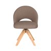 Jídelní otočná židle MICK WLL, dřevěné nohy "čtyřnožka", taupe látkový potah