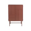 Skříň DAVIS WLL, výška 160 cm, kov, červená