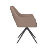 Jídelní otočná židle MOS WLL, kovové nohy "rovné", taupe látkový potah