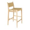 Barová židle CECILE Dutchbone béžová, světlý přírodní dřevěný rám
