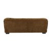 Pohovka DOUGLAS Dutchbone, 3-sedák, 214 cm, samet, kaučukovník, hnědá
