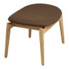 Podnožka OLVERA House Nordic, dřevo, potah polyester, přírodní/hnědá