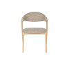 Jídelní židle BABINGTON Dutchbone, dřevo a polyester, přírodní, béžová