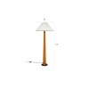 Stojací lampa HORACE Dutchbone, dubové dřevo a bavlna, hnědá