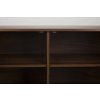 Komoda STRIPES WLL 110x74 cm, dvoudveřová, dřevo a kov, hnědá