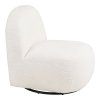 Lounge křeslo otočné MILO House Nordic, polyester, bílé