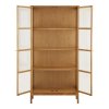 Vitrína dřevěná prosklená ZAMORA House Nordic, 180 cm, hnědá