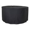 Ochranný kryt pro kulatý zahradní stůl ø180 cm se 4 židlemi, černý