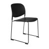 Jídelní židle STACKS WLL, plast černý