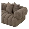 Rohová pohovka EMILLI trojmístná 293 cm, polyester hnědá, levá