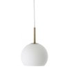 2275 4 zavesna lampa ball frandsen 25 cm bile sklo