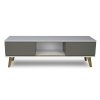 3064 7 komoda tv skandica jorgen 50x160 cm seda s bilymi deskami drevene nohy